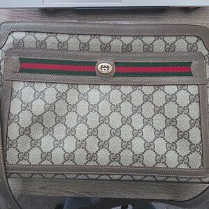 Vintage Gucci GG Supreme Sherry Line Shoulder Bag • COA